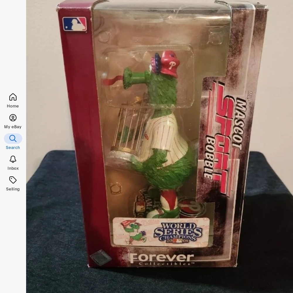 NIB Philadelphia Phillies Mascot Phanatic 2008 World Series Trophy Bobblehead